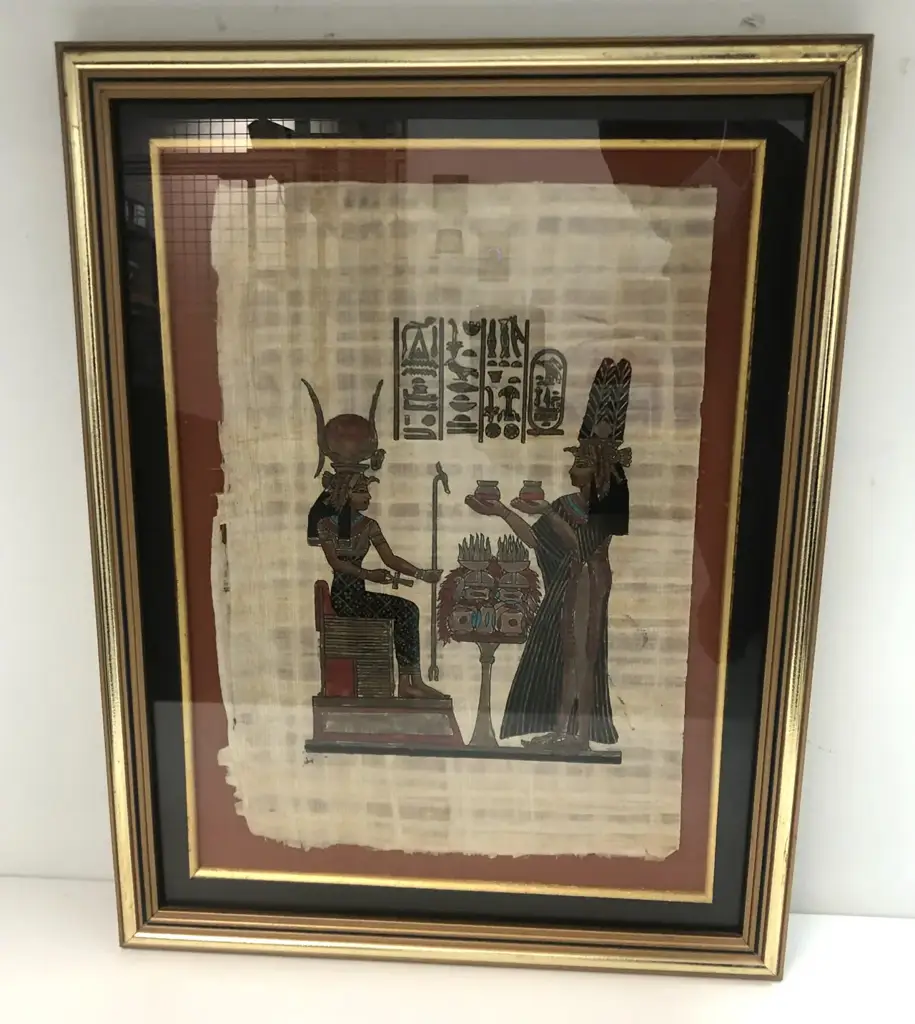 Cleopatra, Egyptian Papyrus Paper Painting
