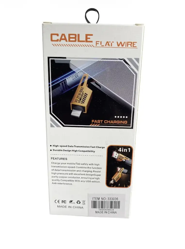 Flat Wire Fast Charging Cable - View 2