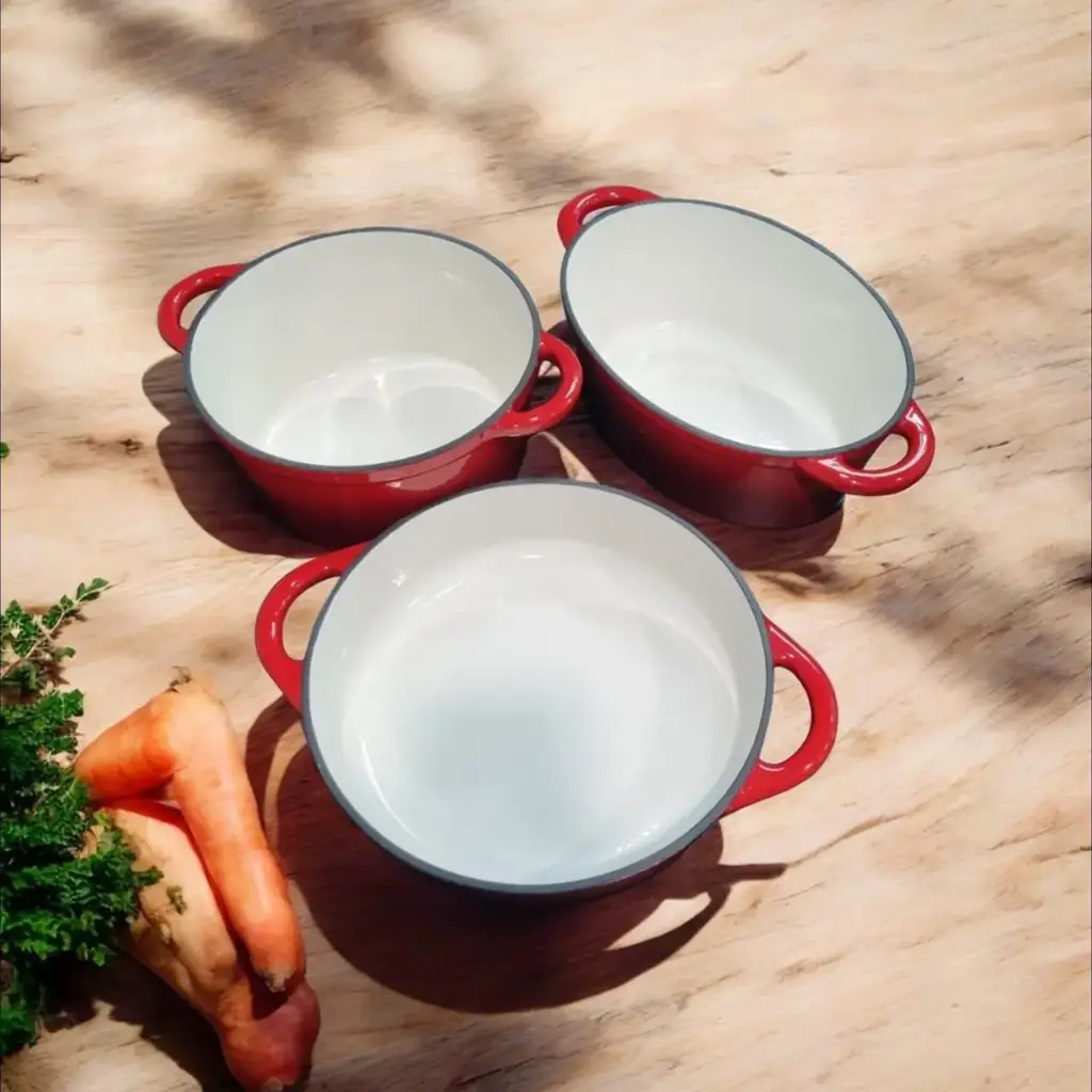 Le Morgan 8 Piece Pots Red - View 2