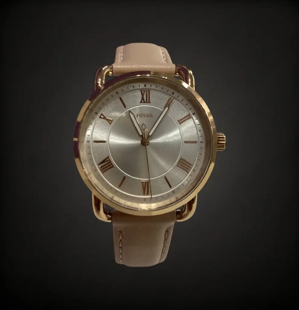 Fossil Copeland Three-Hand Nude Leather Watch (Model: Es4823).