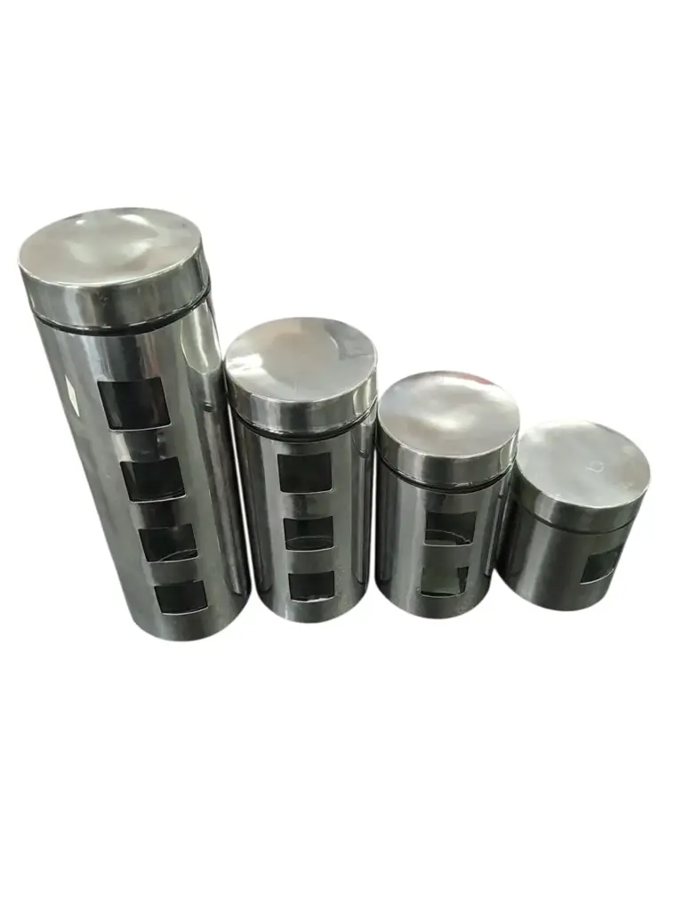 4Pcs Canistr Stainless L