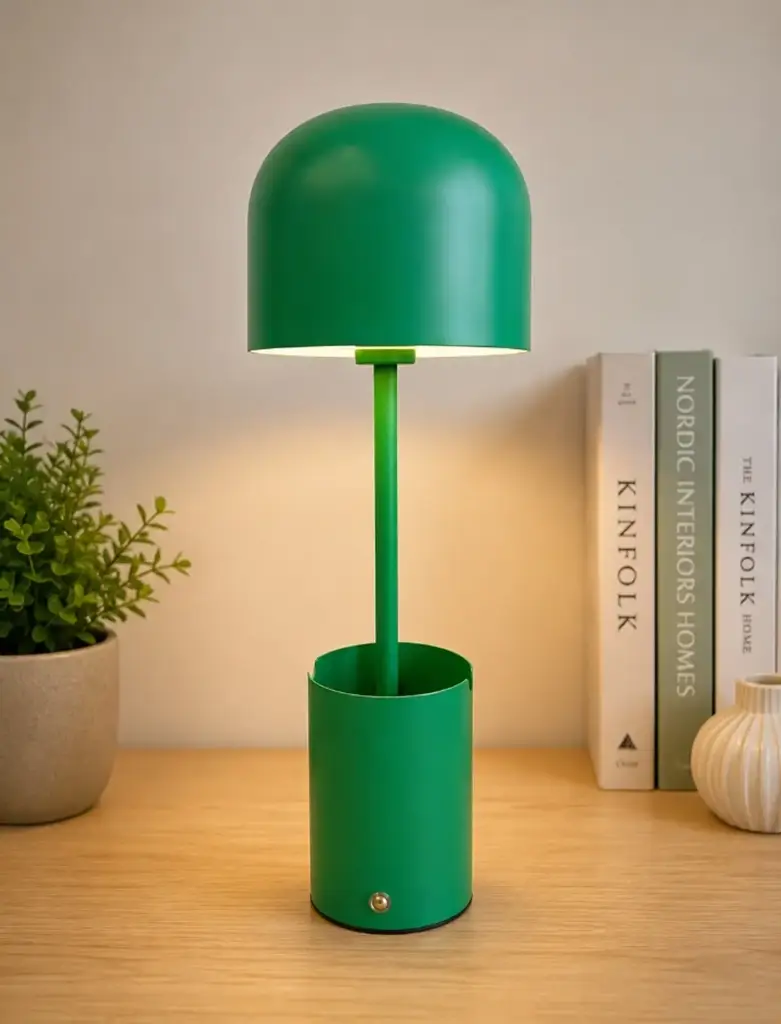 Dl Metal Rechargeable Touch Green Lamp