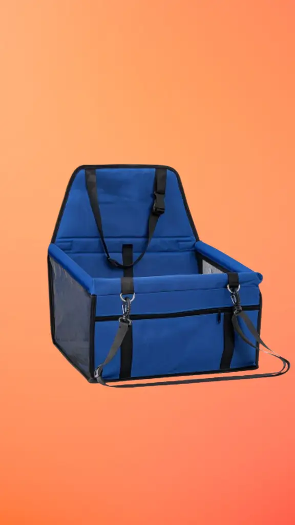 Foldable Pet Booster Car Seat -Blue
