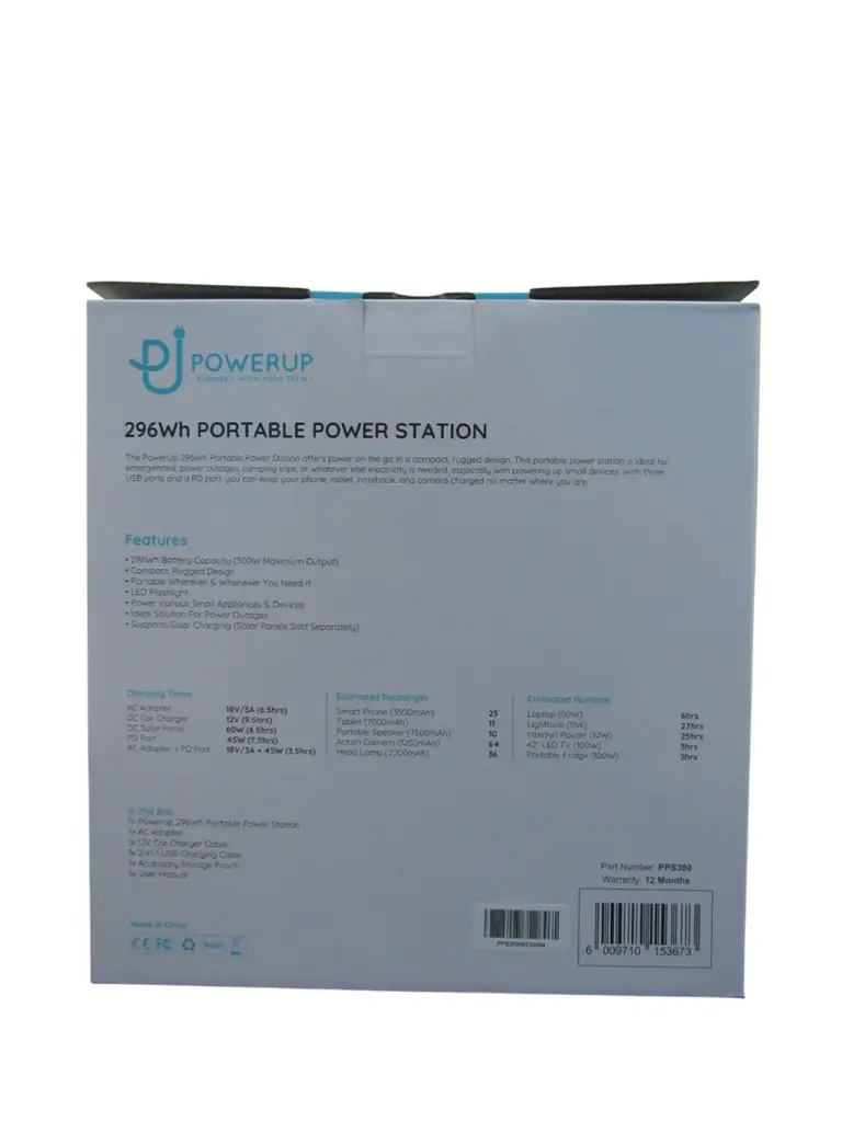 Portable Power Station 296Wh/300W - View 3