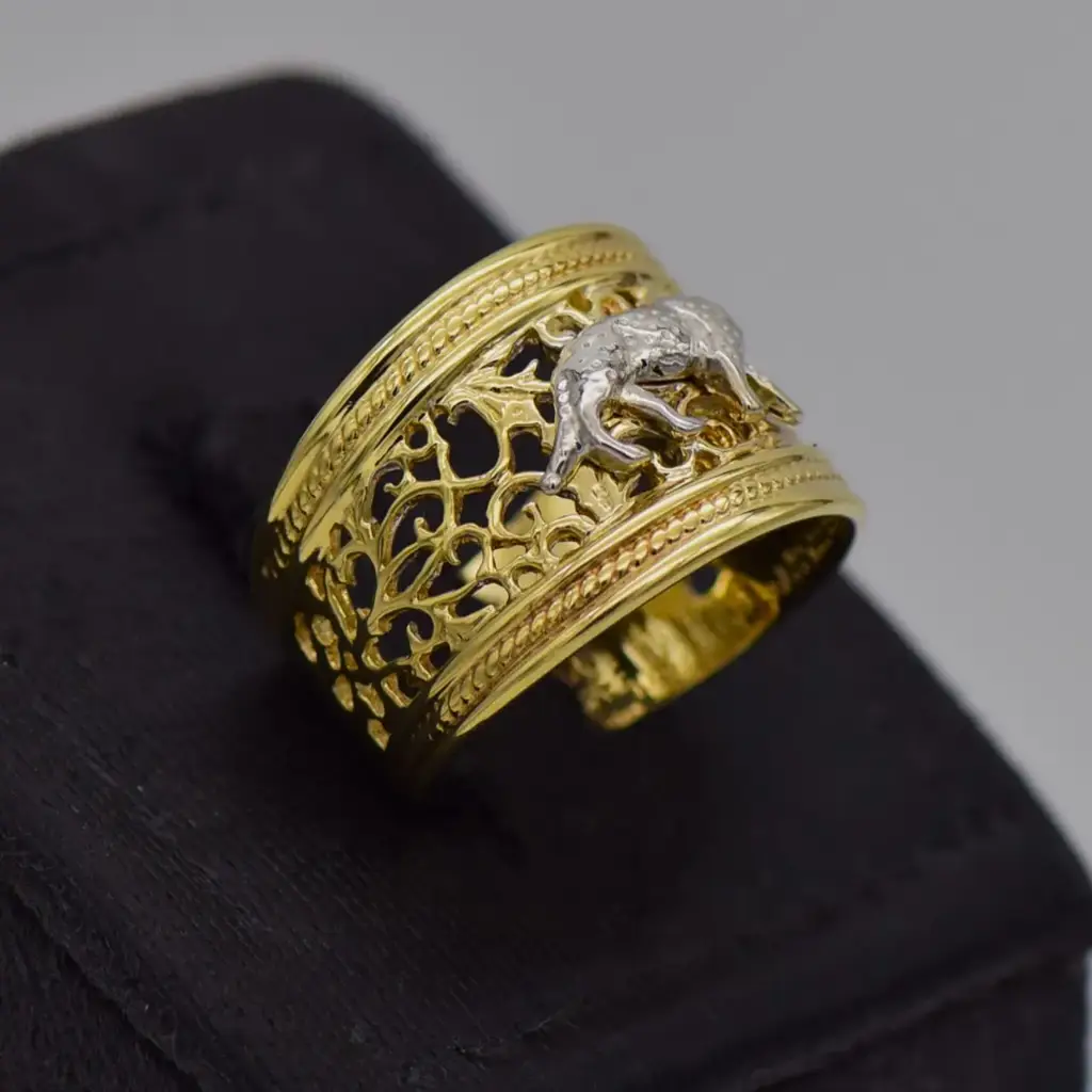 9ct Yellow Gold Dress Ring - View 2
