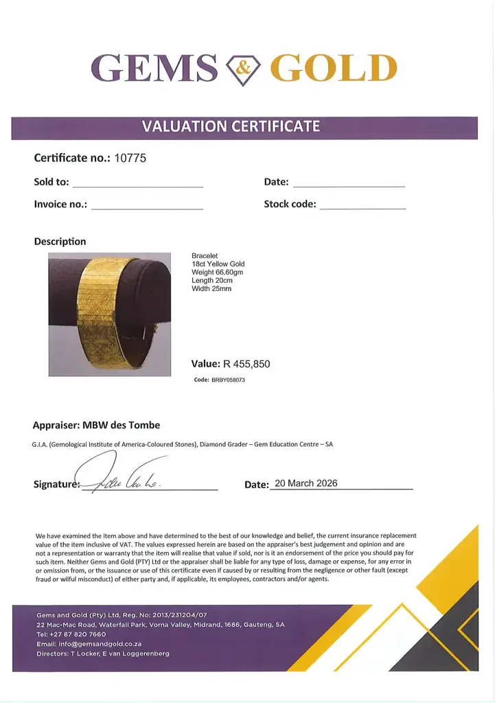 18Ct Yellow Gold Bracelet - View 3
