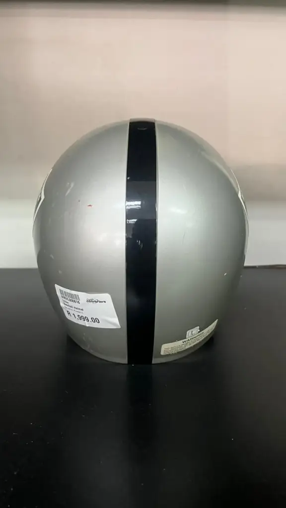 Riddell Oakland Raiders Throwback-Style Full-Size Football Helmet - View 3