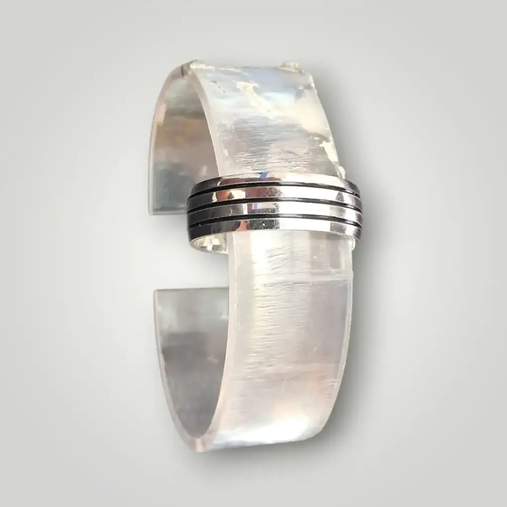 925 Sterling Silver Men’S Triple-Band Modern Ring - View 3