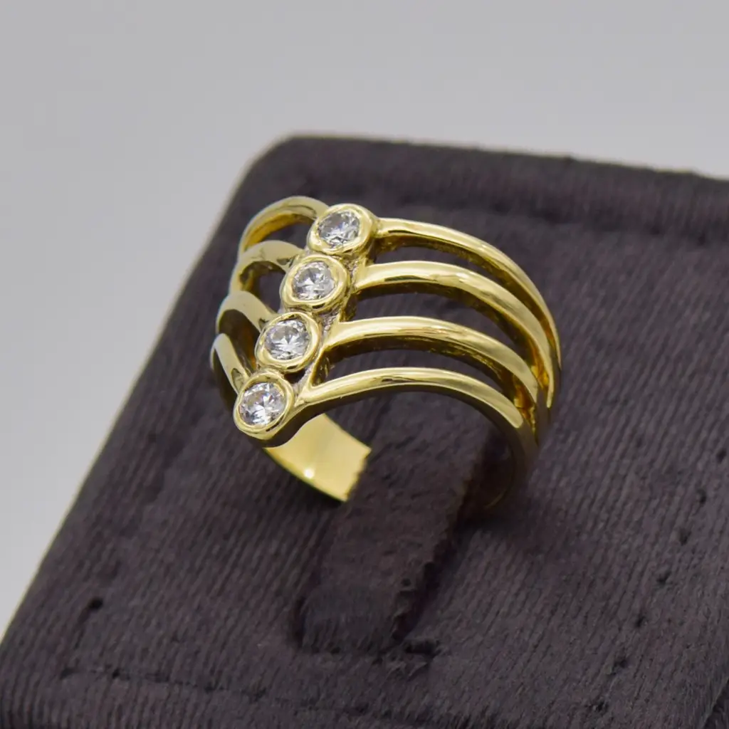 9ct Yellow Gold Dress Ring - View 3
