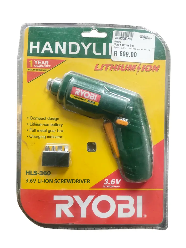 Ryobi 3.6V Cordless Screwdriver (Li-Ion / Nicad) - View 2