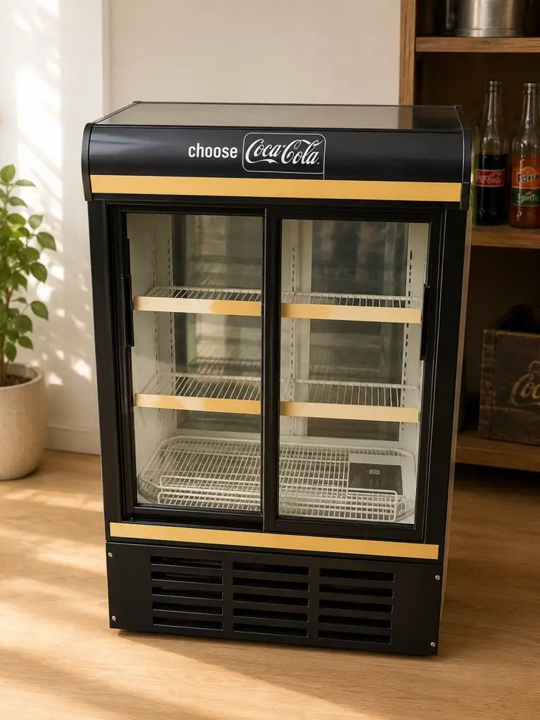 Coca-Cola Double Glass Door Beverage Fridge