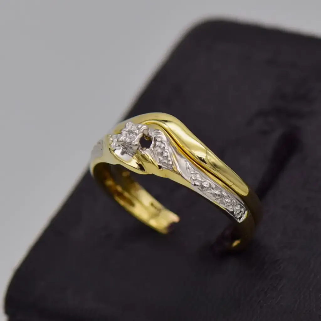 9ct Yellow Gold Yellow Gold Wedding Ring Twin Set - View 3
