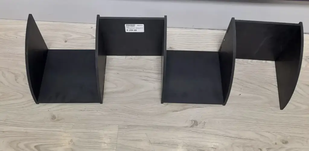 5-Tier Wall-Mounted Corner Shelf, Black - View 2