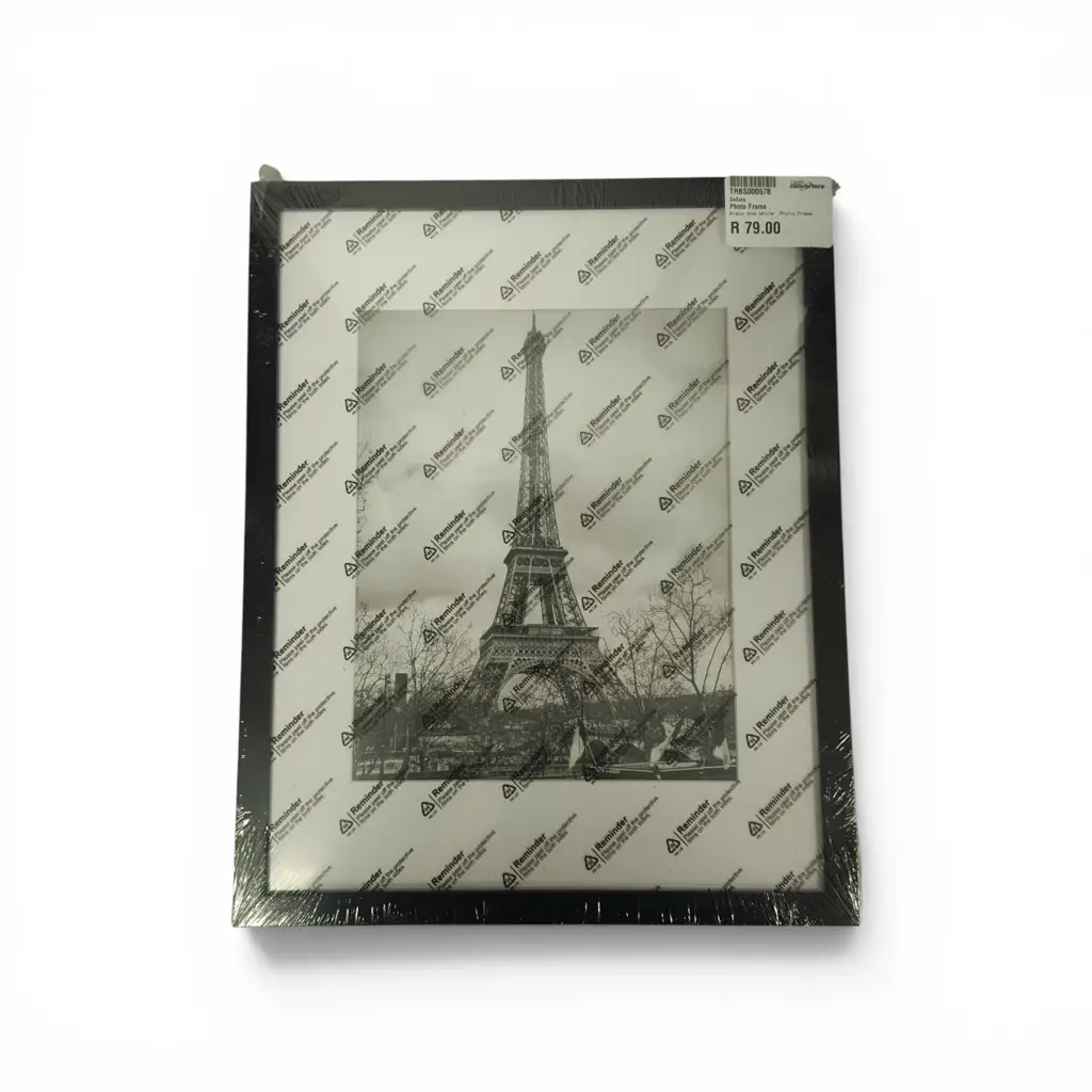 A4 Black & White Eiffel Tower Framed Wall Art Print