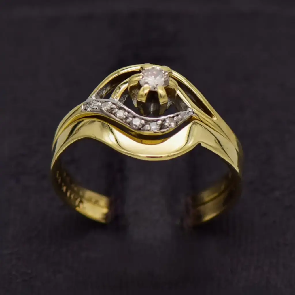 9ct Yellow Gold Wedding Ring Twin Set