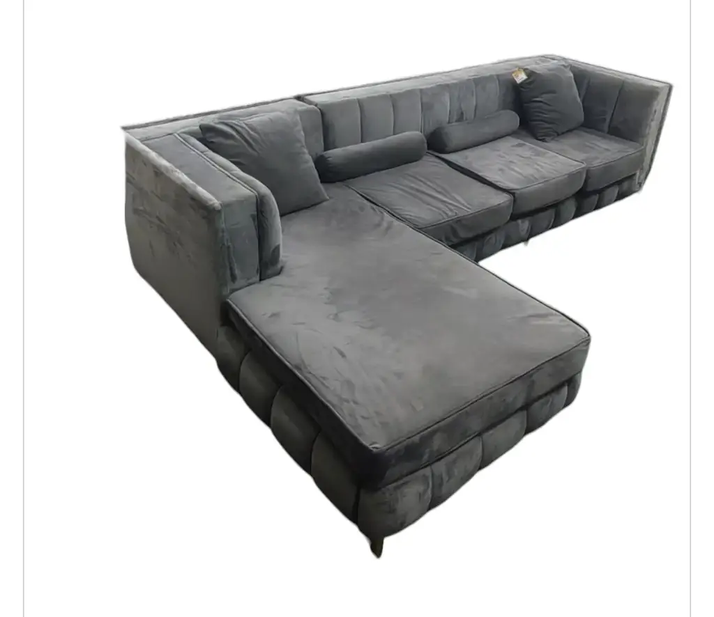 Grey L-Shape Couch - View 4