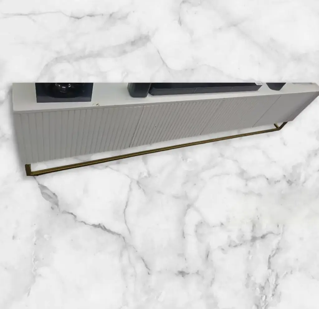 Tv Stand White Gold Feet