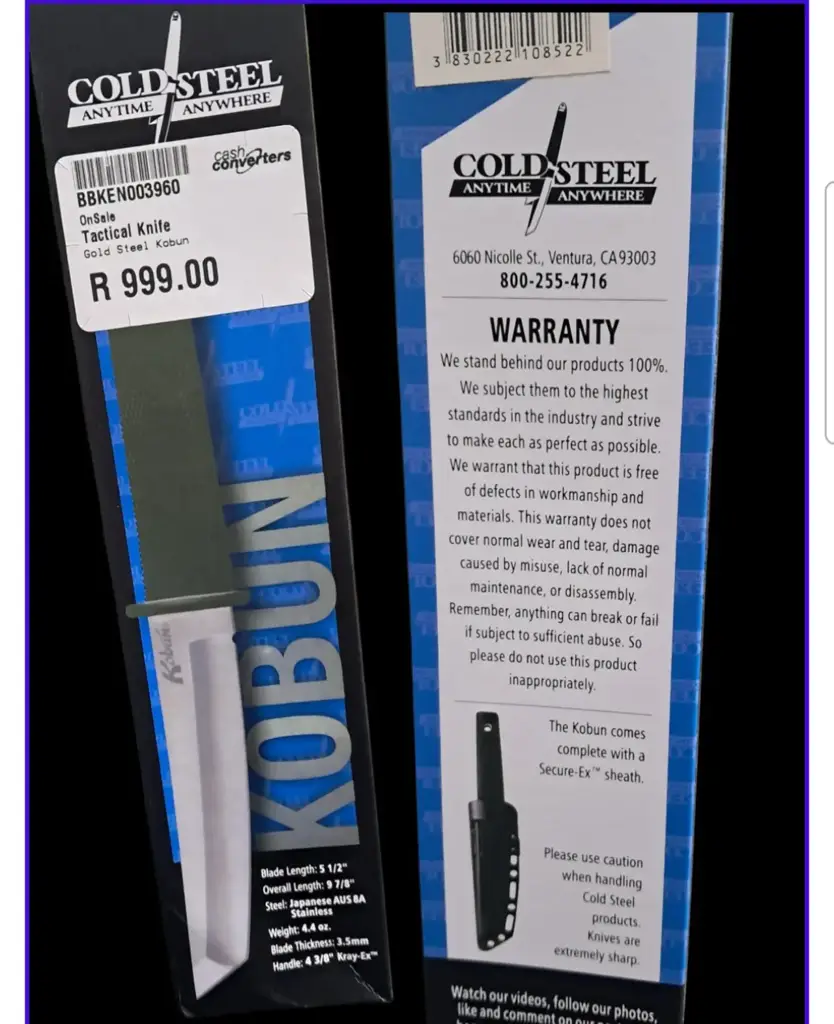 Kobun Cold Steel Tactical Knife - View 3