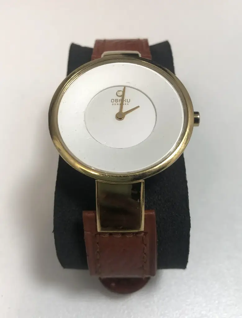 Obaku Harmony Women's Quartz Watch 28-V149lgirw With Leather Strap