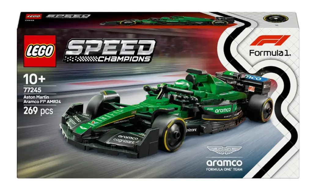 Lego Speed Champions Aston Martin Aramco F1 Amr24 Race Car Vehicle Set 77245