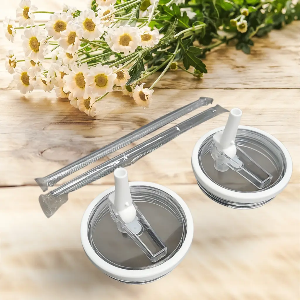 Flip Straw Replacement Lid And Straws X2 For Stanley Tumblers 40Oz