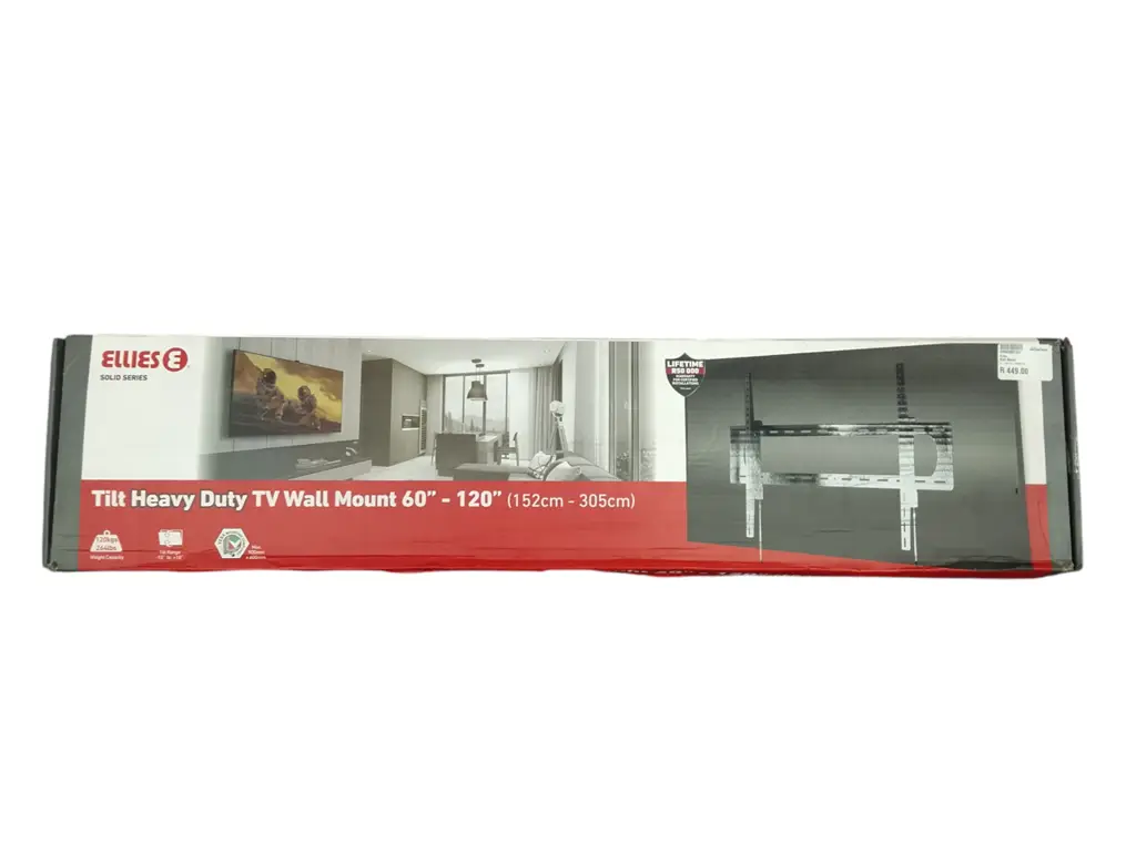 Ellies Solid Series Heavy Duty Tilt Tv Wall Mount Ell-2008-Bk