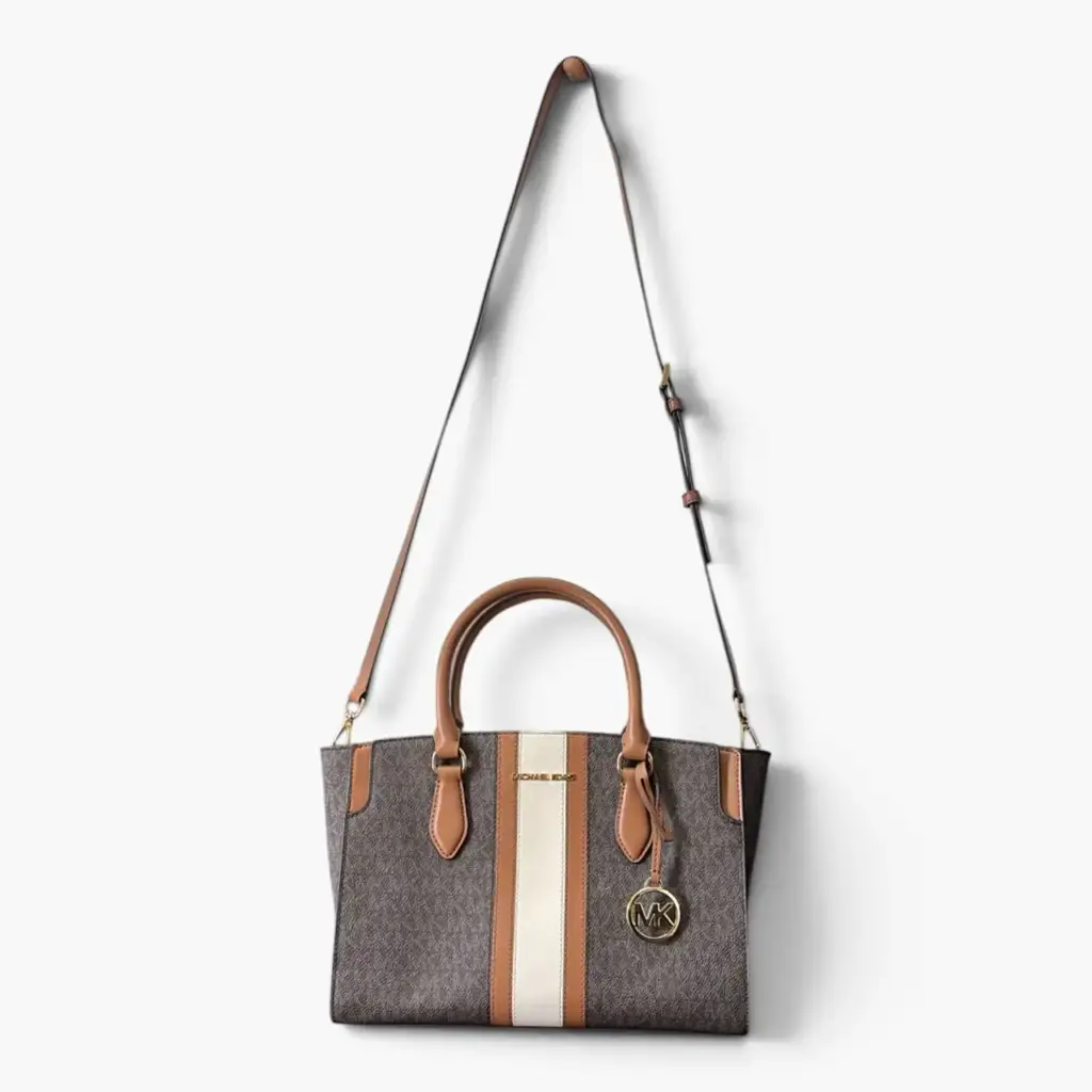 Micheal Kors Becca Medium Satchel Crossbody Bag - View 3