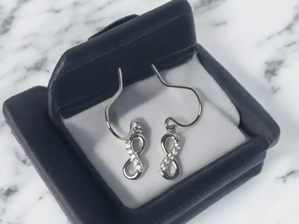 Sser 207 Infinity Fish Hook Earrings