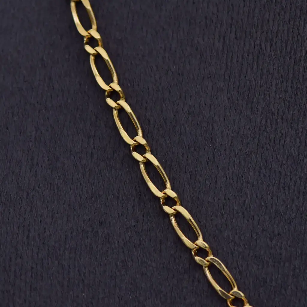 9ct Yellow Gold Chain Figaro-Link - View 2