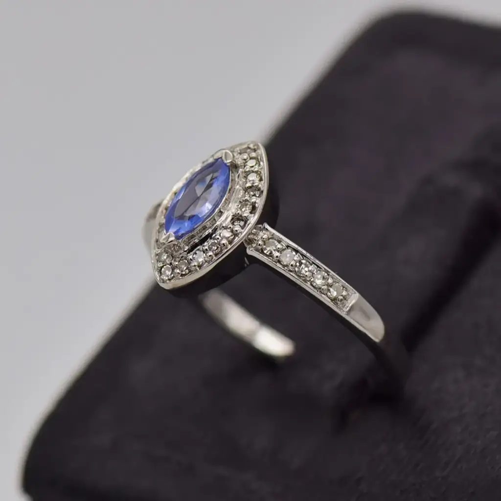 9ct White Gold Engagement Ring - View 3