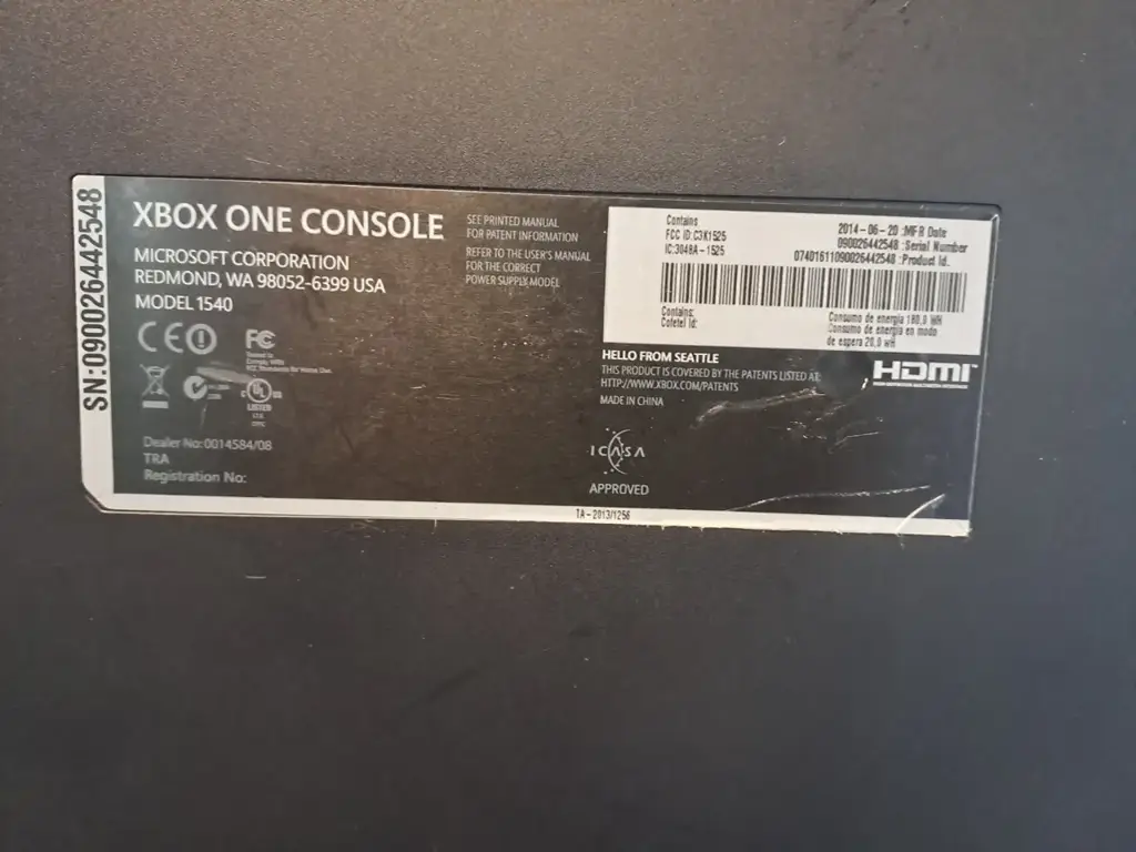 Microsoft Xbox One Console – Model 1540 – Second Hand - View 3