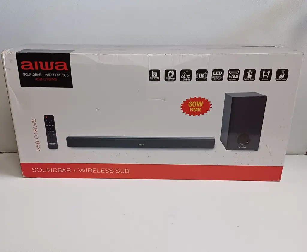 Aiwa Wireless Soundbar And Sub