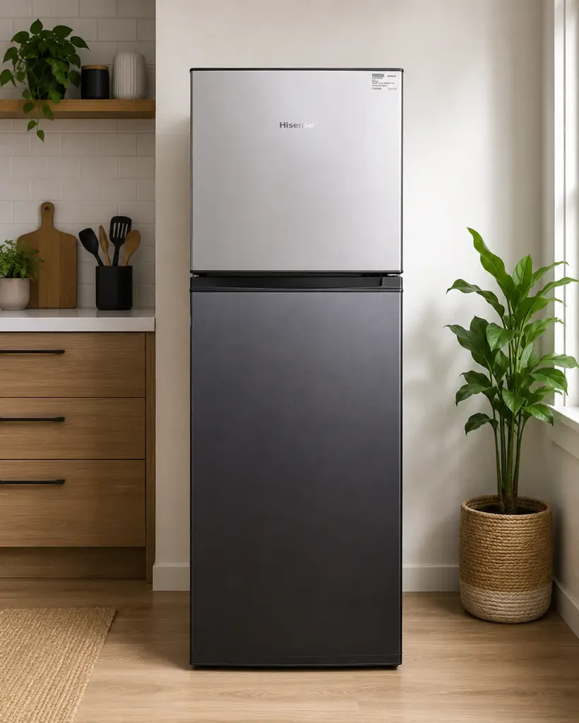 Hisense 154L Top Freezer Fridge – Titanium Silver