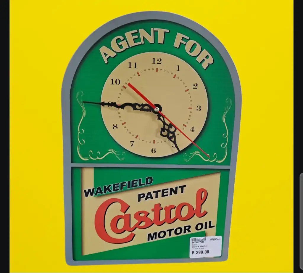 Castrol Motor Oil Wall Clock