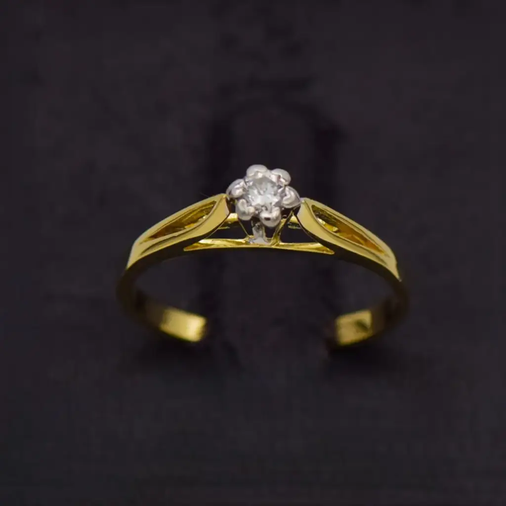 17ct Yellow Gold Engagement Ring