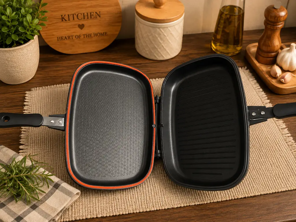 Le Fermete Double Grill Pan 36Cm Pre Owned