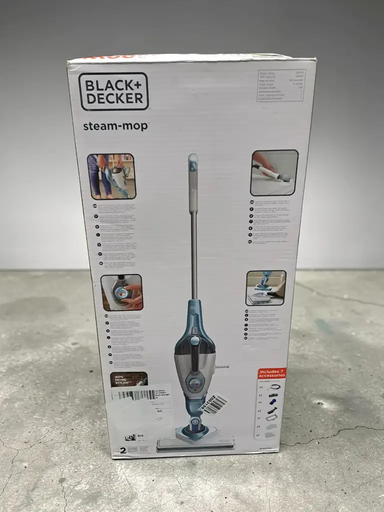 Black+Decker 1600W Steam-Mop + Delta Head + 7 Accessories (In Box As New) - View 2