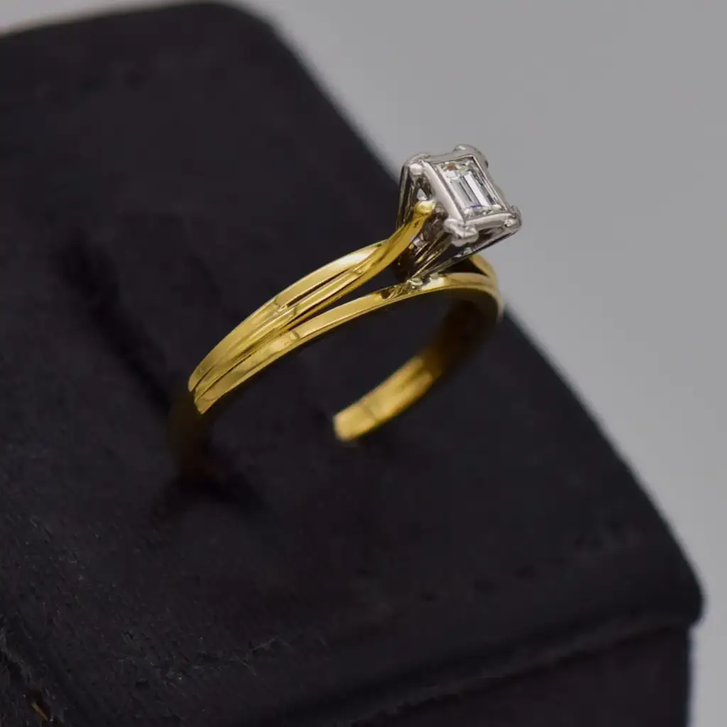 17ct Yellow Gold Engagement Ring - View 2