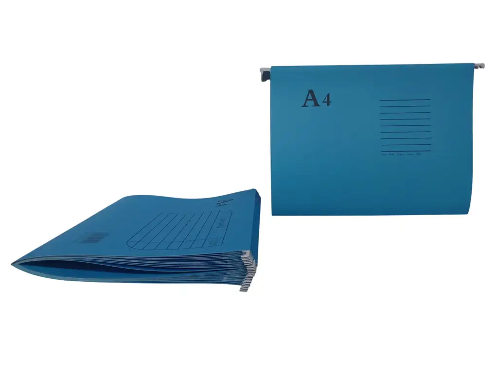Files Foolscap File O Flex Suspension Files With Flexi Tabs And Inserts - Blue, 25 Pc - View 4
