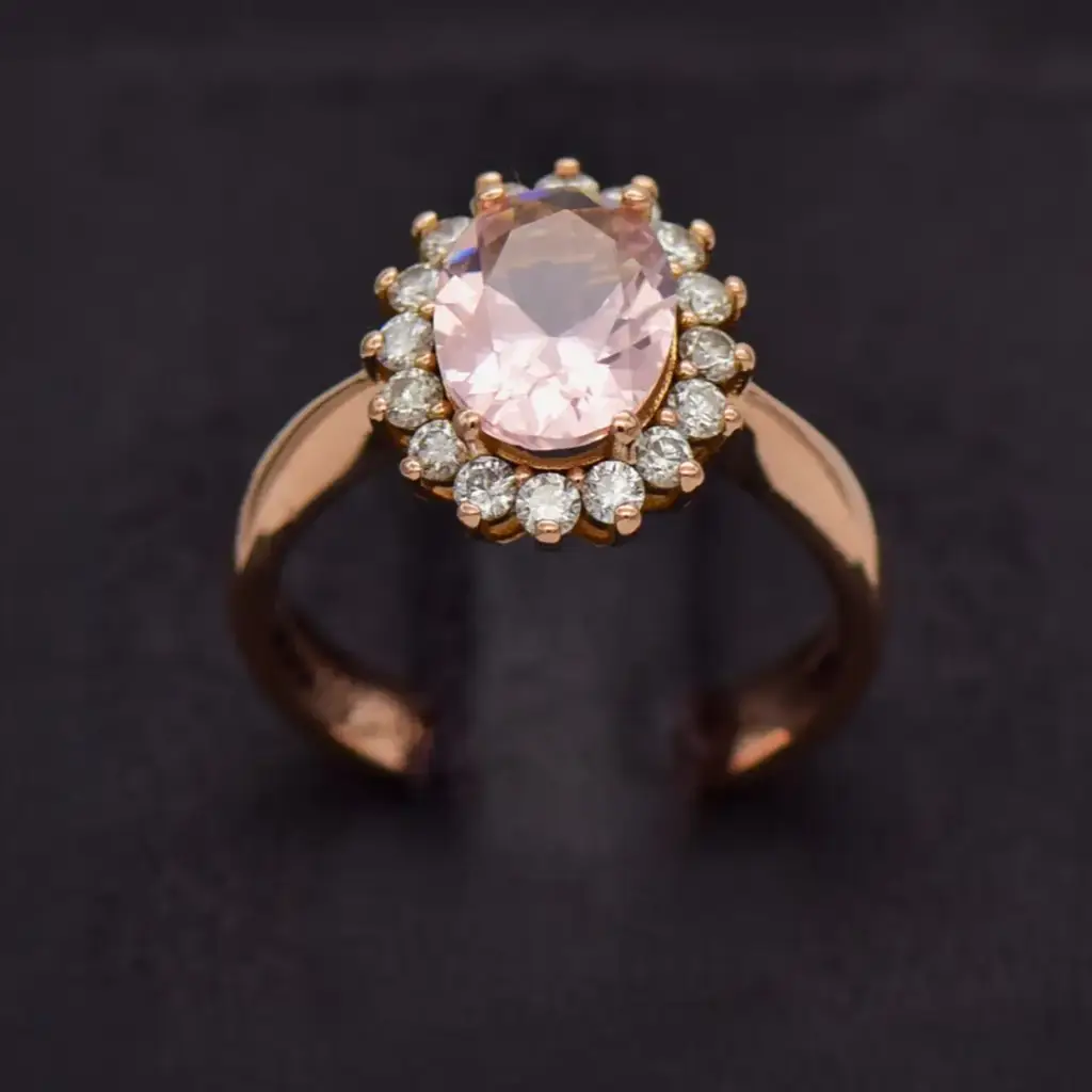 18ct Rose Gold Cluster Dress Ring