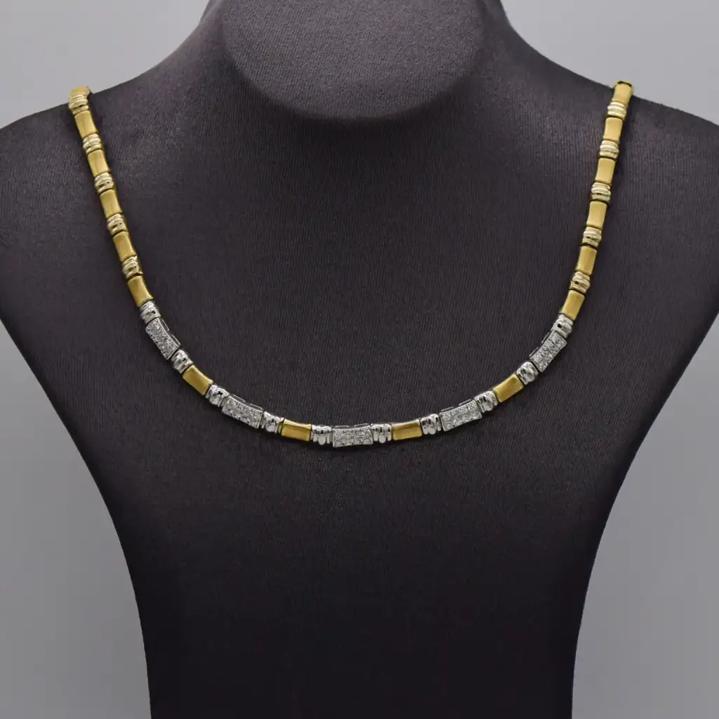 14ct Two Tone Gold Necklace