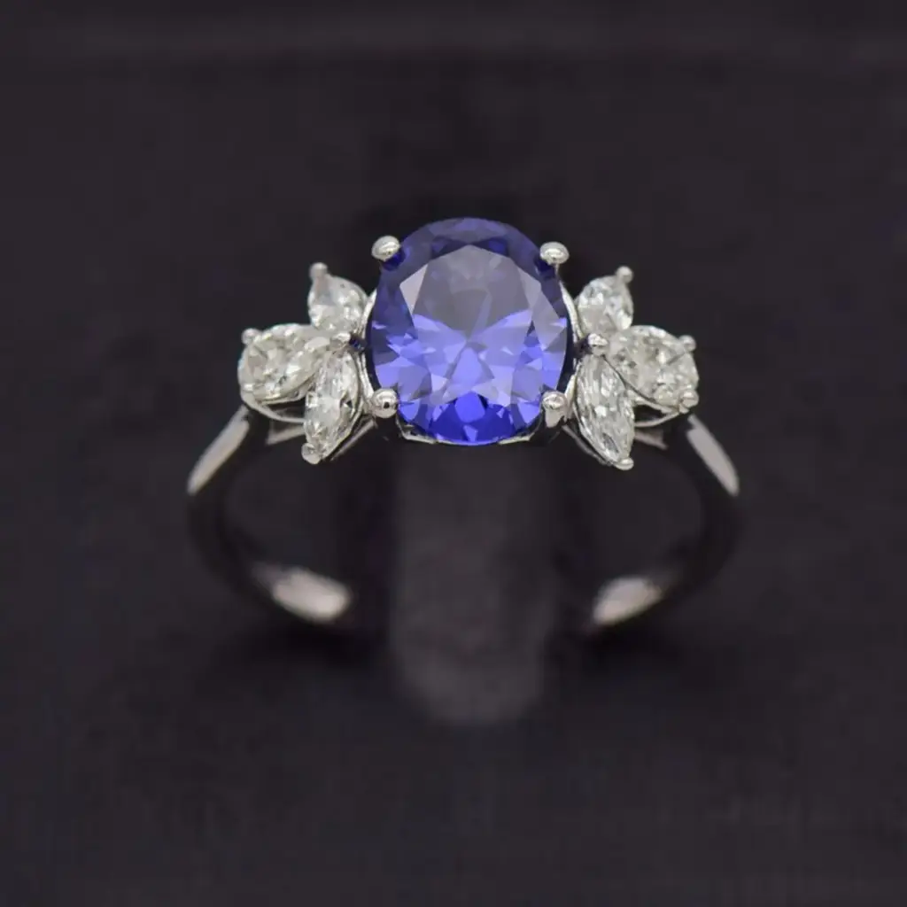 18ct White Gold Dress Ring - View 2