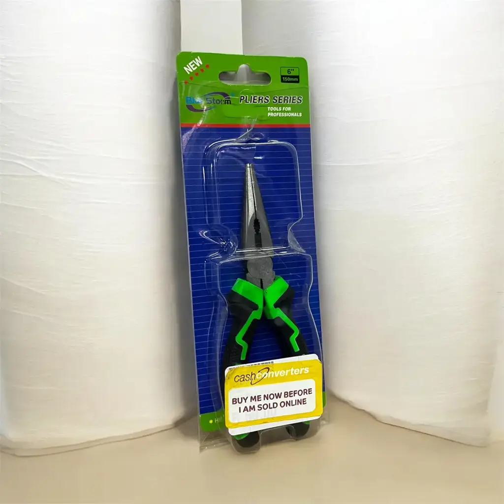 Blue Storm Tools 6" (150Mm) Long Nose Pliers.