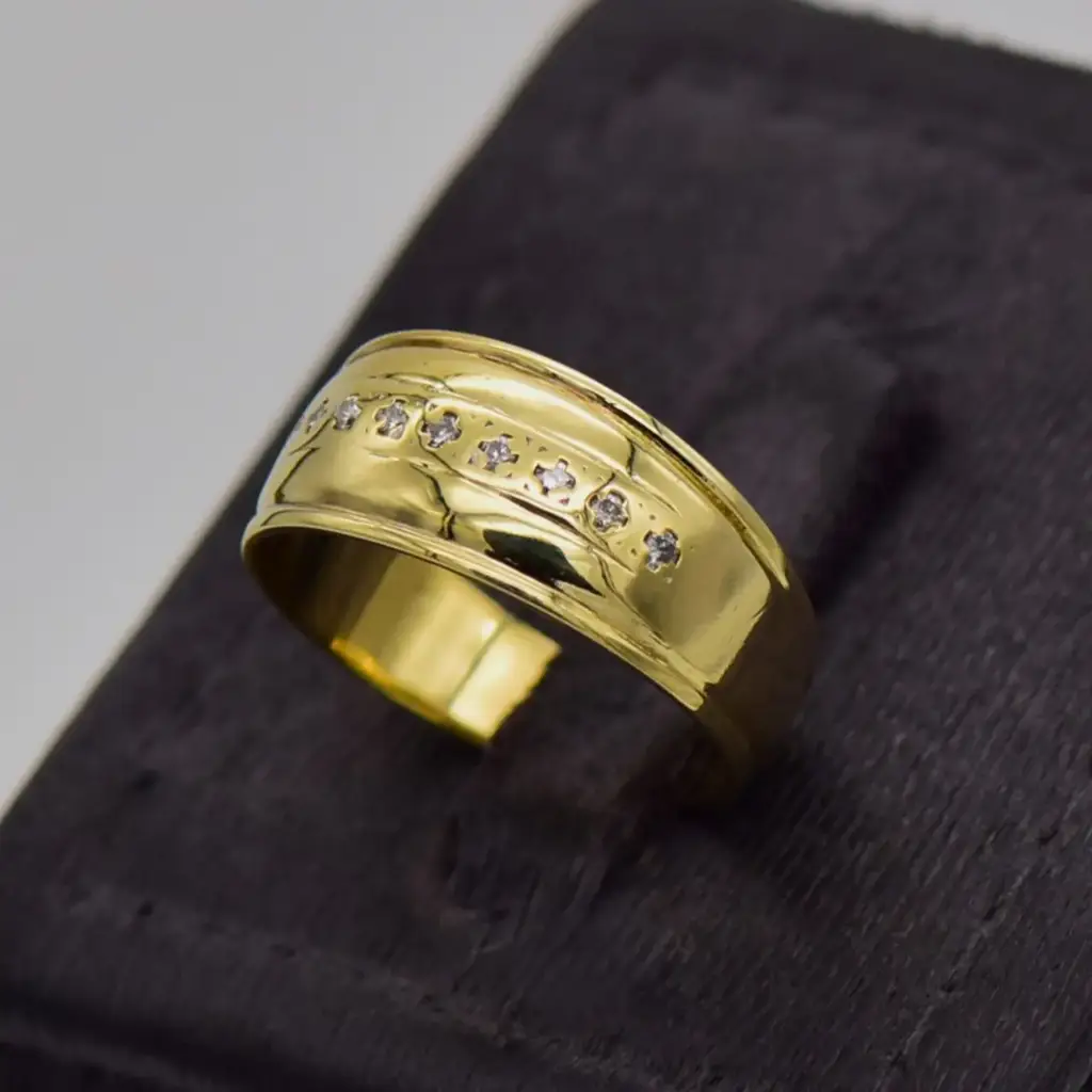 9ct Yellow Gold Dress Ring - View 3
