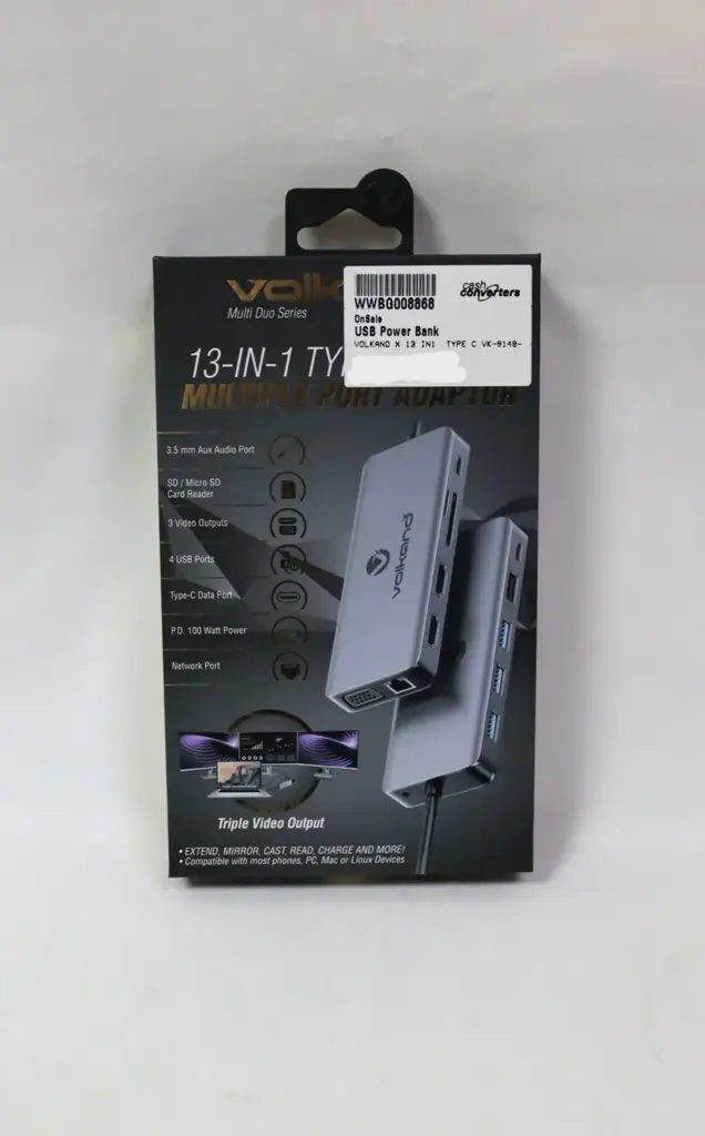 Volkano X 13-In-1 Type-C Multiple Port Adapter