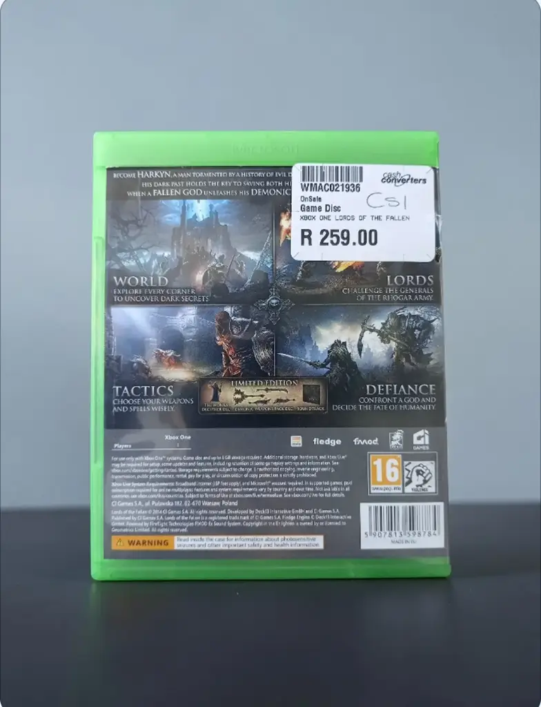 Xbox One Lords Of The Fallen Game - View 2