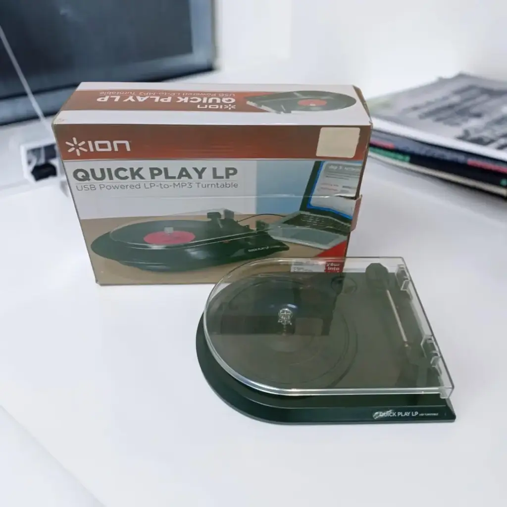 Ion Quick Play Lp Conversion Turntable With Rca Outputs
