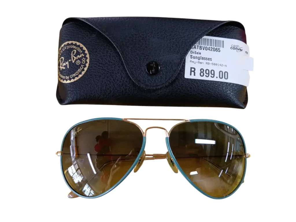 Ray Ban Aviator Sunglasses 58044 Gold Tone With Case