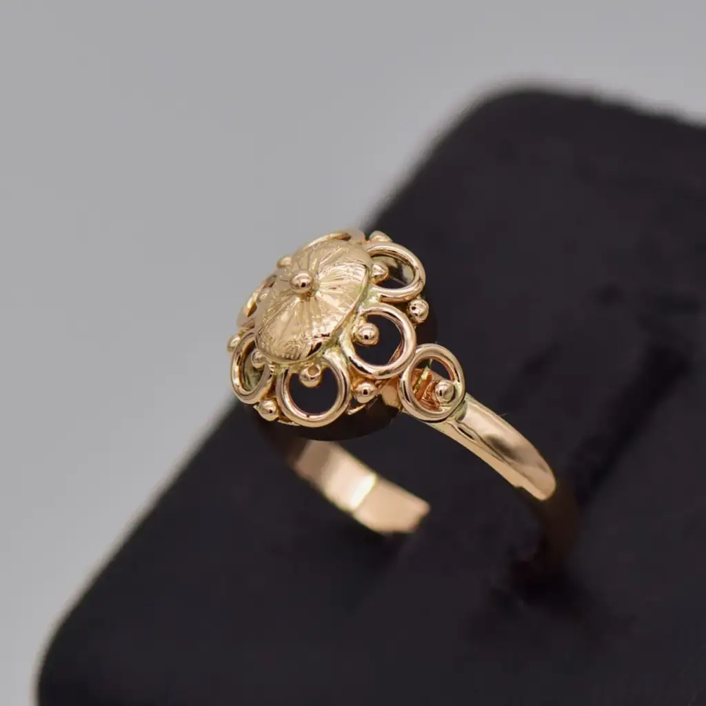 14ct Yellow Gold Dress Ring - View 3