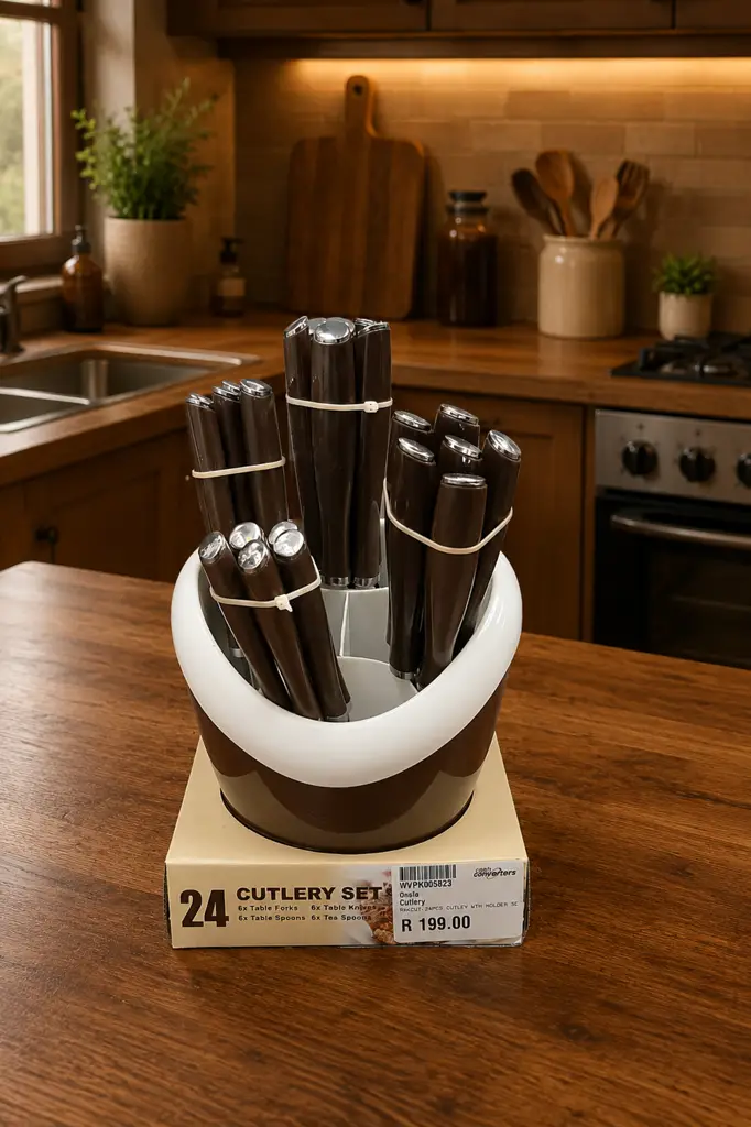 R/Home 24Pcs Cutley Wth Holder Set